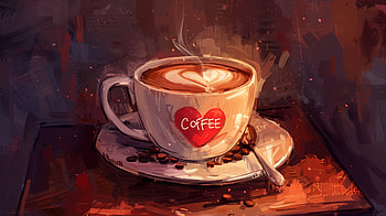 Heartwarming Coffee Art – Cozy Cafe Aesthetic Background, food, coffee, I love coffee, latte art HD wallpaper