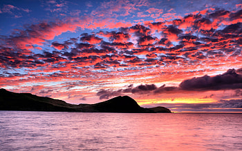 Beautiful Pink Sunset HD wallpaper