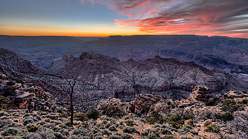 Grand Canyon, Serene sunset, Captivating beauty, Nature's tranquility HD wallpaper