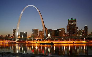 Cities, Water, Night, Lights, St Louis, St. Louis, Missouri, America HD wallpaper