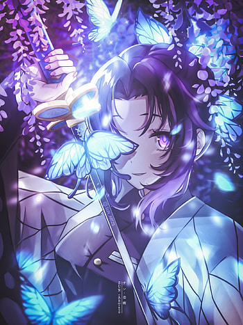 Shinobu Kocho, art, demonslayer, anime HD phone wallpaper