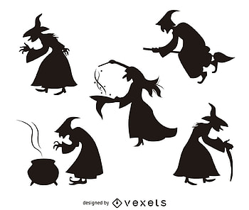 Pattern, halloween, white, black, vexels, texture, witch, silhouette HD wallpaper
