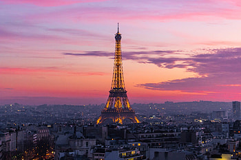 Sunset, Eiffel Tower HD wallpaper