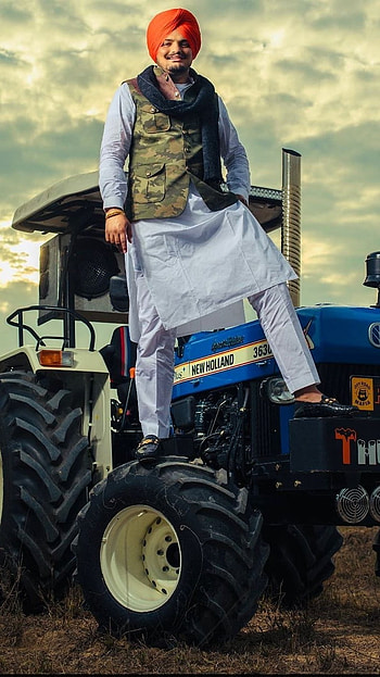 Sidhu Moose Wala Black, Tractor, Background HD phone wallpaper