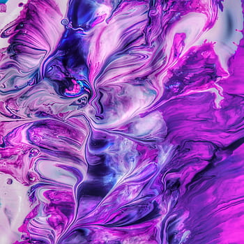 Vivid abstract artwork featuring bold purple and pink swirls, creating a dynamic and energetic visual. HD phone wallpaper