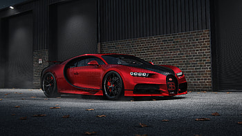 Red Bugatti Chiron, bugatti-chiron, 2025-cars, cars, behance HD wallpaper