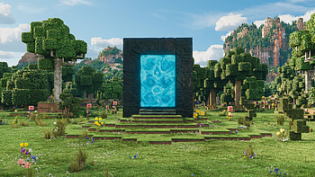 Minecraft Movie Portal: Stunning from the Blocky Adventure, video game, Minecraft, A Minecraft Movie HD wallpaper
