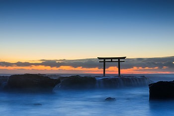 Landscape, Nature, Stones, Dawn, Rocks, Fog, Ocean HD wallpaper