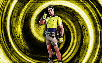 Lazarbeam, yellow grunge background, Fortnite, vortex, Fortnite characters, Lazarbeam Skin, Fortnite Battle Royale, Lazarbeam Fortnite HD wallpaper