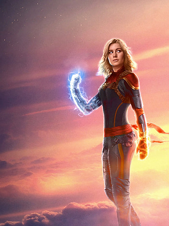 Ms. Marvel, Comics superheroine, Captain Marvel movie, Brie Larson HD phone wallpaper