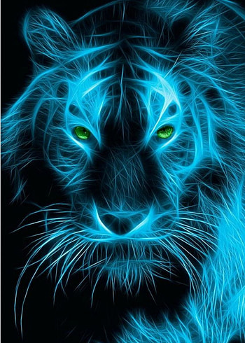Tiger , Tiger art, Blue Fire Tiger HD phone wallpaper
