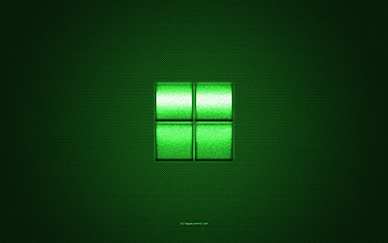 Microsoft logo, green shiny logo, Microsoft metal emblem, green carbon fiber texture, Microsoft, brands, creative art, Microsoft emblem HD wallpaper