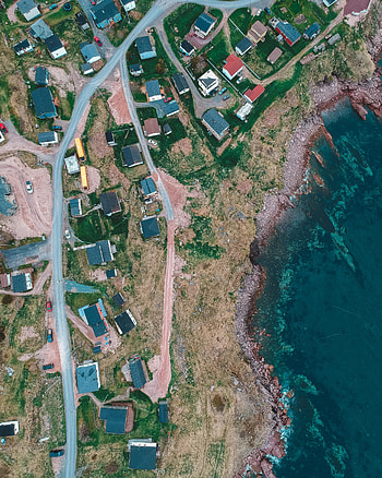 Nature, Sea, Building, View From Above, Coast, Road, Winding, Sinuous HD phone wallpaper