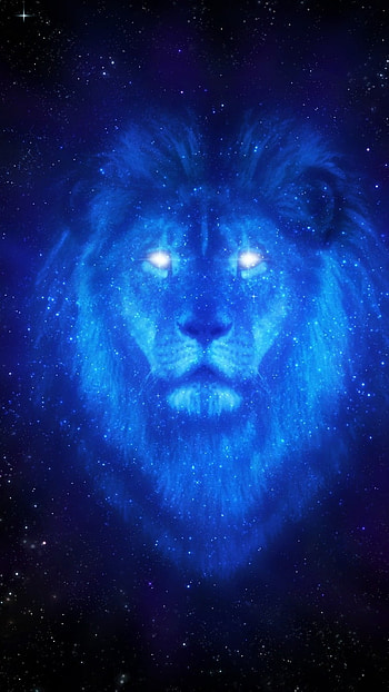 Blue Lion, Blue, Lion HD phone wallpaper