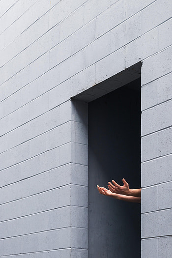 Walls, Building, Miscellanea, Miscellaneous, Hands, Window HD phone wallpaper