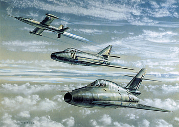Jet Trio, jet, british, painting, art, drawing, airplane, plane HD wallpaper