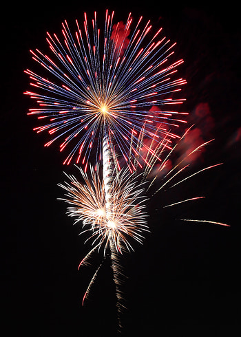 Lights, Dark, Sparks, Explosion, Fireworks, Firework HD phone wallpaper