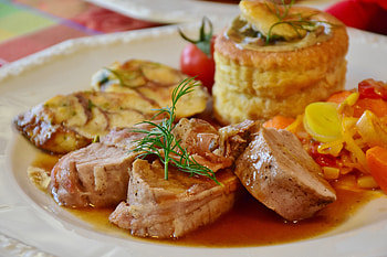 Food, Meat, Dinner, Supper, Sauce, Appetizing, Pork HD wallpaper