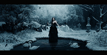 Swan lake, l saveljeva, winter, bird, girl, swan, pasari, lebada, lake, fantasy HD wallpaper