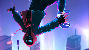 Miles Morales Falling Off, spiderman, superheroes, digital-art, artwork HD wallpaper