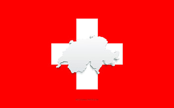 Switzerland map silhouette, Flag of Switzerland, silhouette on the flag, Switzerland, 3d Switzerland map silhouette, Switzerland flag, Switzerland 3d map HD wallpaper