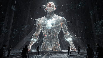 Cyber Scream | Screaming Automaton (Sci‑Fi ) | Titan of Metal — Cry, Sci Fi, Robot, Android, Hologram HD wallpaper