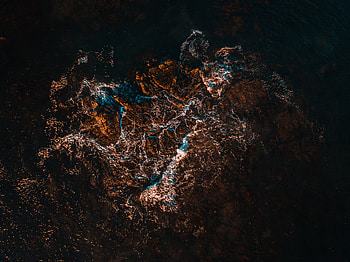 Nature, Water, Sea, Waves, Rocks, View From Above HD wallpaper