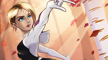 Gwen Stacy Spider Girl, spiderman-into-the-spider-verse, gwen-stacy, superheroes, animated-movies, artwork, artist, digital-art, behance HD wallpaper