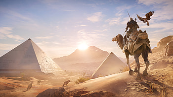 Assassins Creed Origins Pyramids E3 Concept Art, assassins-creed-origins, assassins-creed, games, xbox-games, ps-games, pc-games, concept-art, camel HD wallpaper