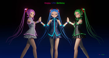 happy 17th birtay Miku, Hatsune Miku HD wallpaper