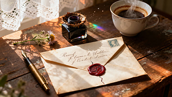 Sunlit Wax-Sealed Letter —, Letter HD wallpaper