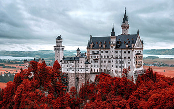 Neuschwanstein Castle, Fairytale architecture, Romantic German landmark HD wallpaper