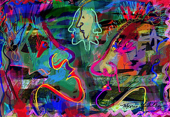 FACES WITHIN , colorful, faces, , abstract HD wallpaper