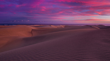 Dune Desert Sand Horizon Ocean Nature HD wallpaper