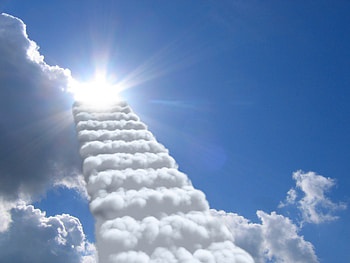 Sky, Sun, Clouds, Miscellanea, Miscellaneous, Steps HD wallpaper