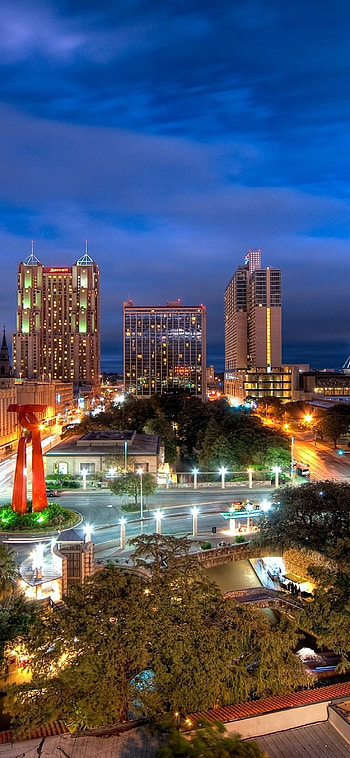 San Antonio Skyline, San Antonio skyline , Top HD phone wallpaper
