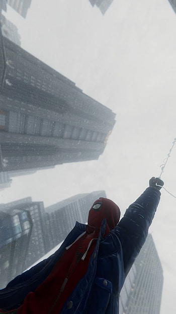 Spiderman, Miles, PS4, cloud, Morales, Nieve, MilesMorales, Spider, Spidermanmilesmorales, Man HD phone wallpaper