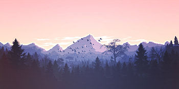 Mountains Minimal Landscape , mountains, minimalism, minimalist, landscape, artist, artwork, digital-art HD wallpaper