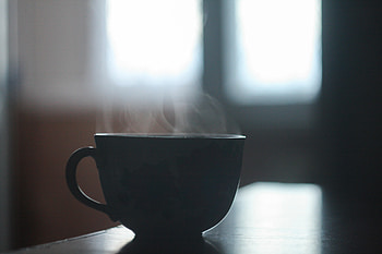Dark, Cup, Shadow, Table, Steam HD wallpaper