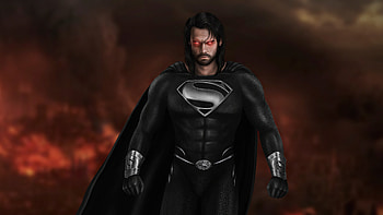 Black Superman, superman, superheroes, artwork, digital-art, artstation HD wallpaper