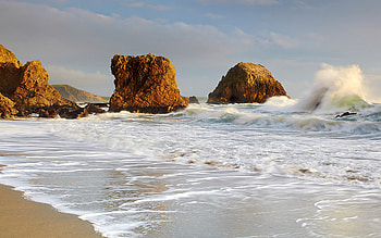 The Beach, sea, coastline, coast, beautiful, beach, coastal, scenery, waves, ocean HD wallpaper