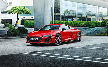 Audi R8 V10 RWD, , supercars, 2021 cars, Red Audi R8, R, 2021 Audi R8, german cars, Audi HD wallpaper