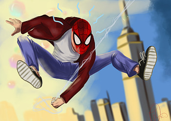 Spidey Detour , spiderman, superheroes, artist, artwork, digital-art, artstation HD wallpaper