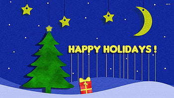 Happy Holidays, Holidays, Christmas, Happy, Tree HD wallpaper