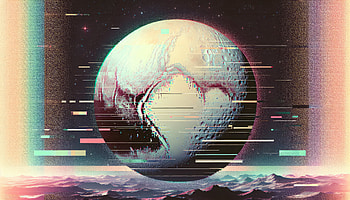 Retro Pluto Planet, planet, space, Digital Art, surreal, Pluto (Planet) HD wallpaper