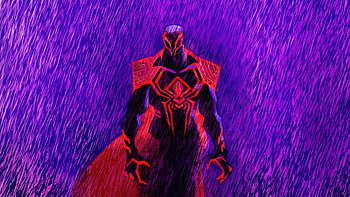 Spider Man 2099 Protects The Future, spiderman-2099, spiderman, superheroes, artwork, digital-art HD wallpaper