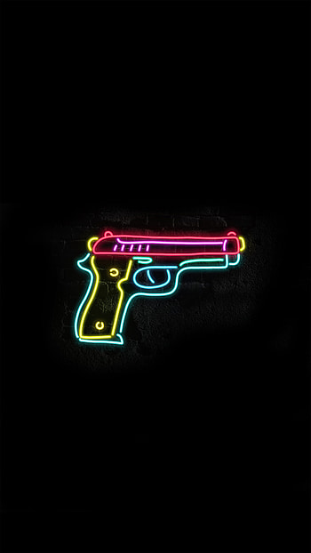 Gun, Glow in the Dark HD phone wallpaper