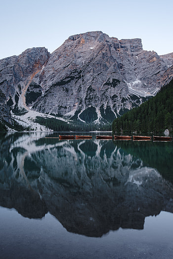 Nature, Water, Mountains, Boats, Lake, Reflection HD phone wallpaper