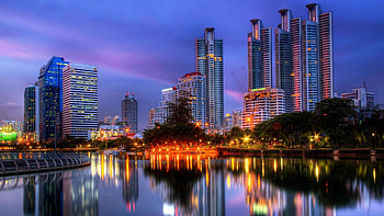 Bangkok city, Urban metropolis, Vibrant streets, Modern architecture HD wallpaper