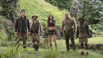 Jack Black, Kevin Hart, Dwayne Johnson, Karen Gillan HD wallpaper